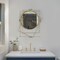 Uniquewise Decorative Metal Wall Mounted Modern Mirror - Perfect for Living Room, Bedroom, Bathroom Vanity, Entryway, or Hallway, Adding Elegance and Charm to Your Space